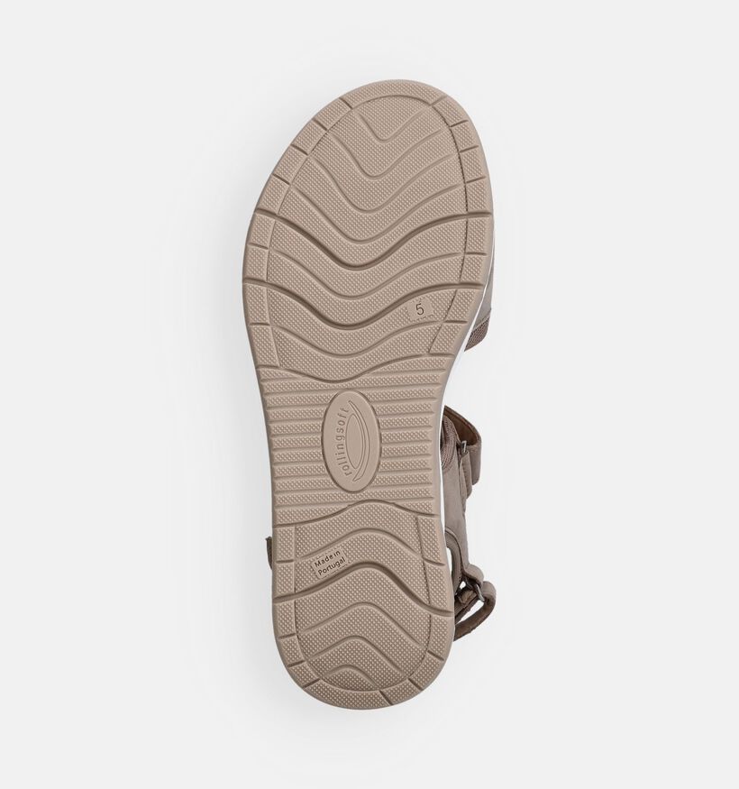 Gabor Rollingsoft Taupe Sandalen voor dames (368393) - geschikt voor steunzolen