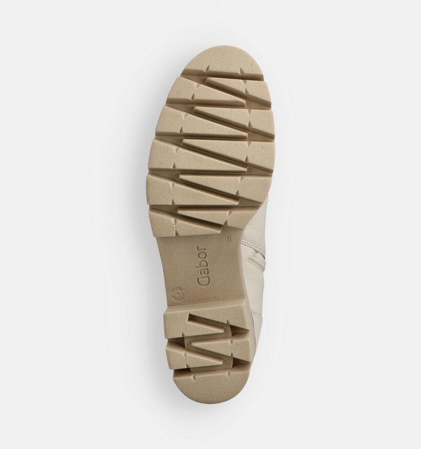 Gabor Boots à lacets en Écru pour femmes (363409) - pour semelles orthopédiques