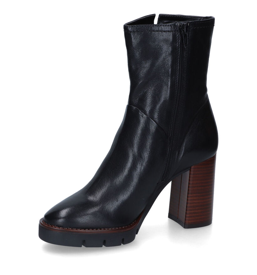 River Woods Glammy Zwarte Enkellaarzen in leer (316041)