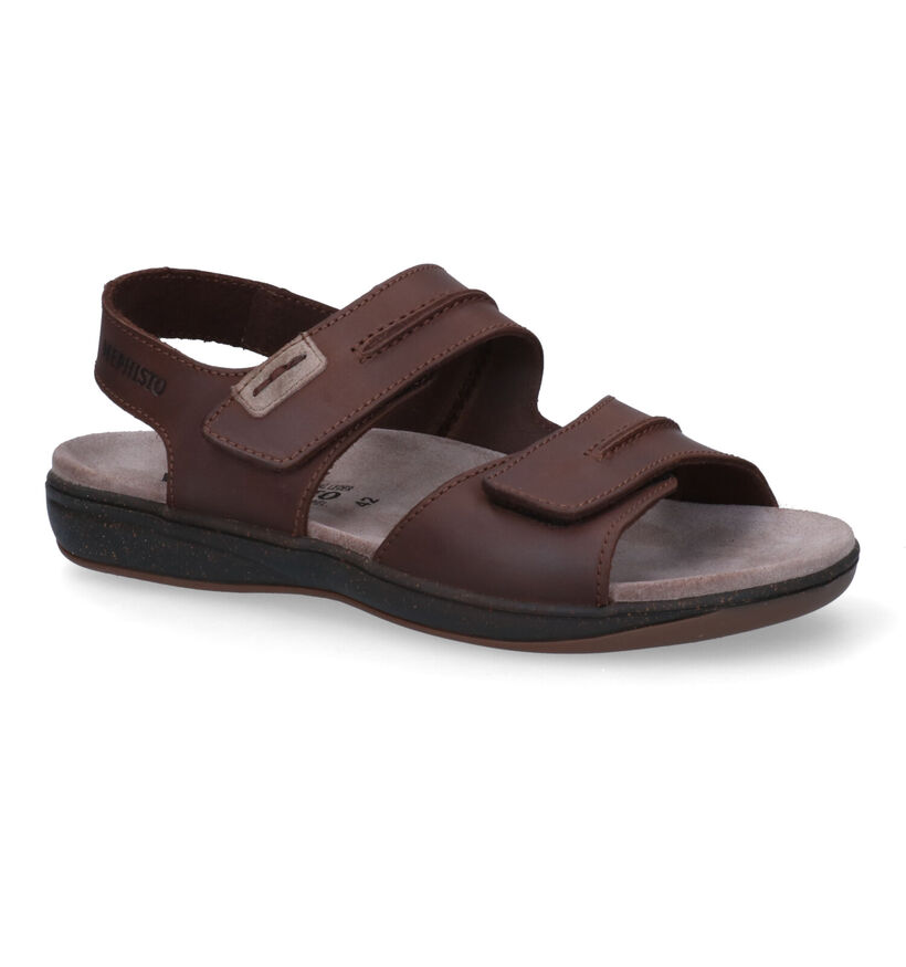 Mephisto Sagun Scratch Sandales en Marron Hommes Sandales en