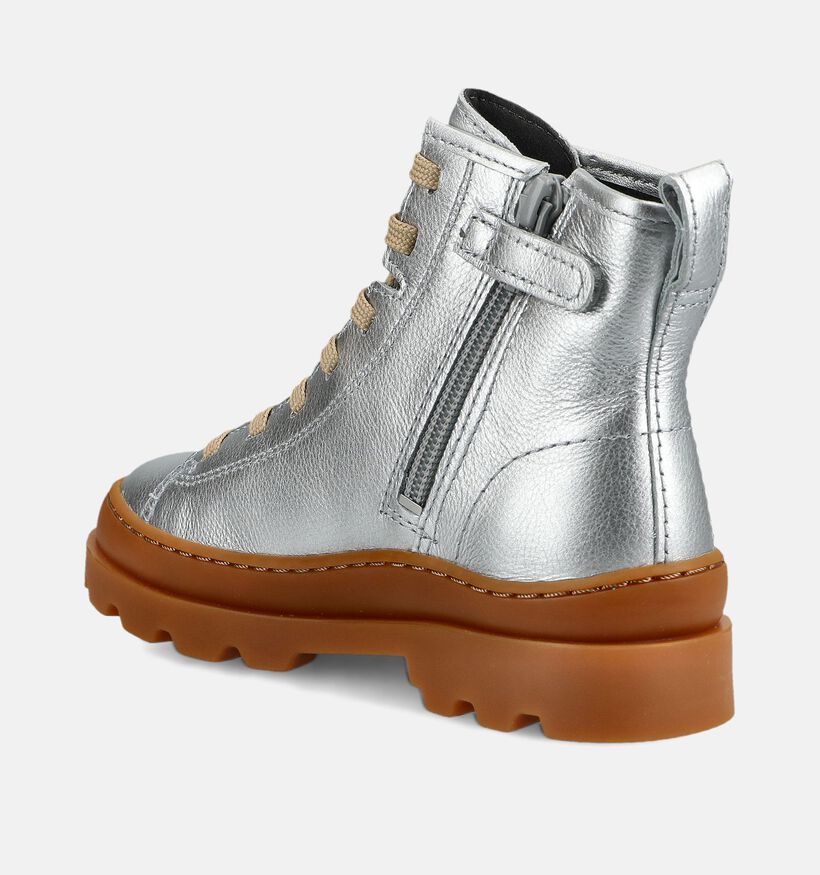 Camper Zilveren Rits-Veterboots voor meisjes (376118) - geschikt voor steunzolen