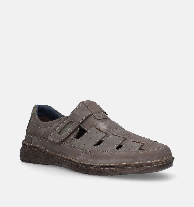 Dozo Fever Taupe Velcroschoenen voor heren (343008) - geschikt voor steunzolen