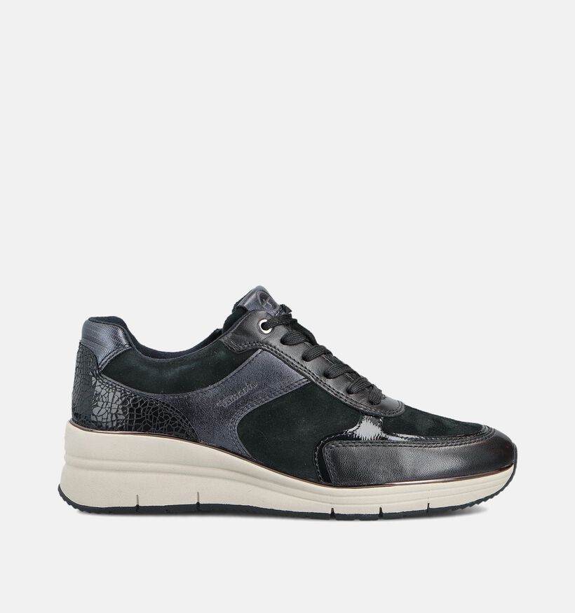 Tamaris Blauwe Veterschoenen voor dames (360620) - geschikt voor steunzolen