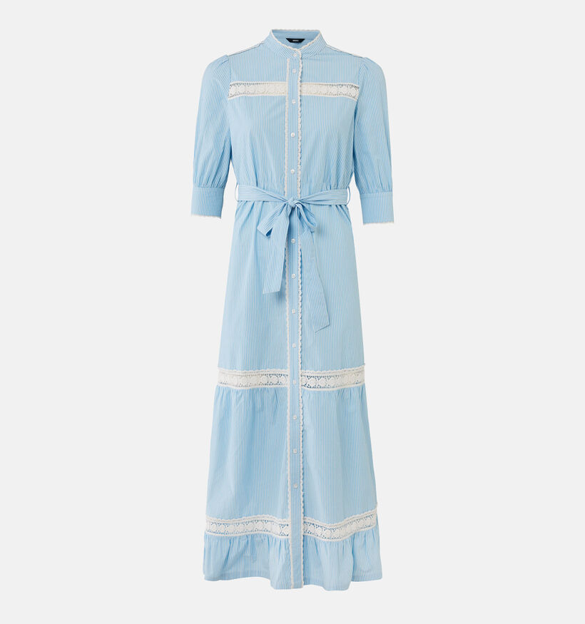 Mexx Blauwe Lange jurk met kant voor dames (353230)