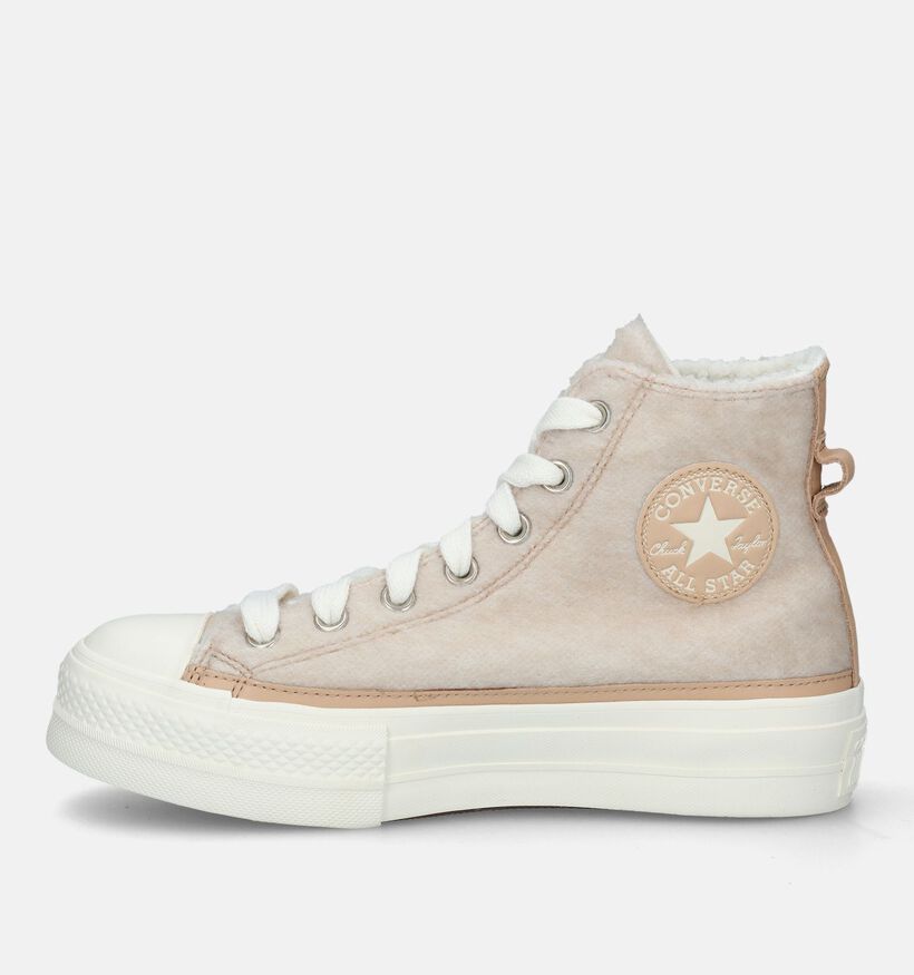 Converse CT All Star Lift Platform Baskets en Beige pour femmes (333252)