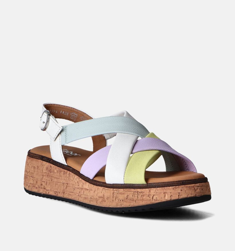Gabor Witte Sandalen met sleehak voor dames (356663)