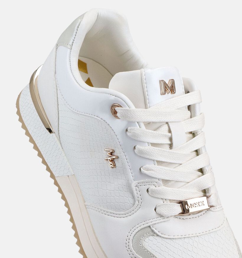 Mexx Fleur Baskets habill&eacute;es en Blanc pour femmes (367250) - pour semelles orthop&eacute;diques