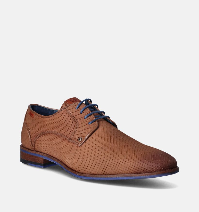 Berkelmans Oulton Cognac Geklede veterschoenen voor heren (357853) - geschikt voor steunzolen