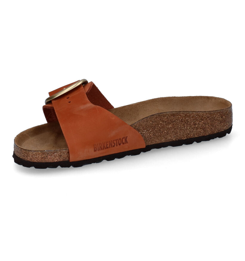 Birkenstock Madrid Big Buckle Zwarte Slippers in nubuck (322776)