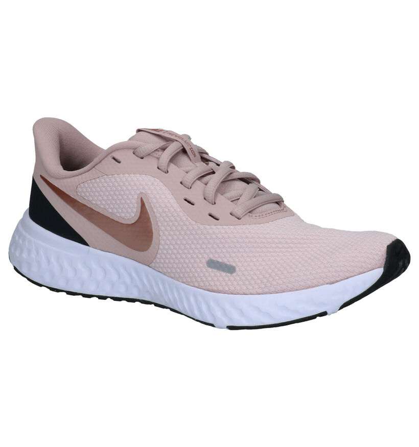 Nike Revolution 5 Zwarte Sneakers in kunstleer (290920)