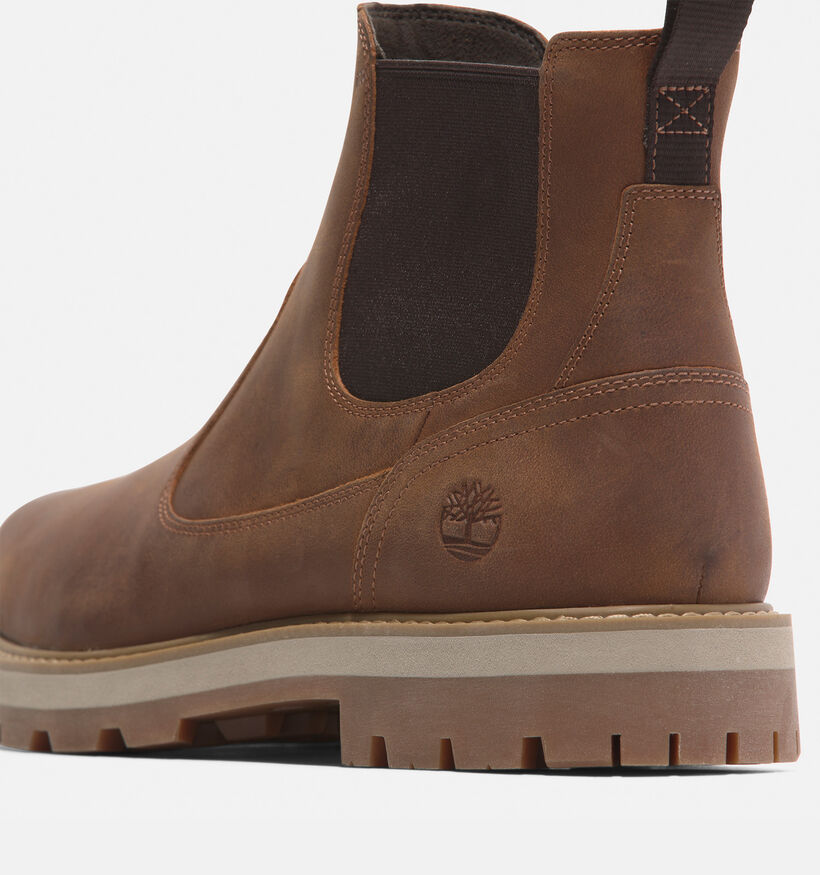 Timberland Britton Road Chelsea Bottines en Cognac pour hommes (344965) - pour semelles orthopédiques