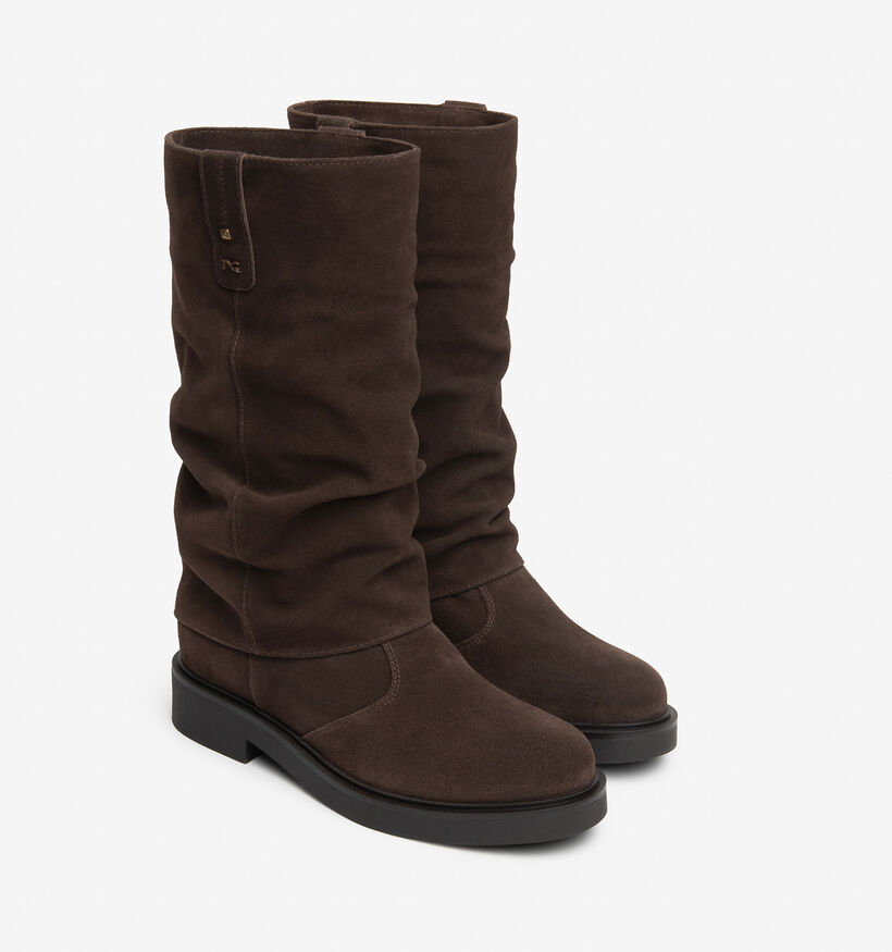 NeroGiardini Donkerbruine Laarzen voor dames (381701)