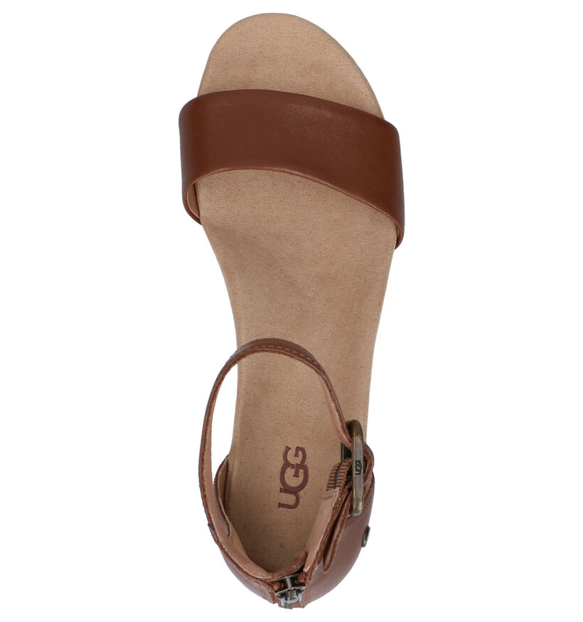 UGG Zoe II Cognac Sandalen in leer (266808)