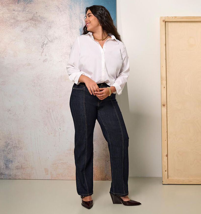 ONLY Carmakoma Alicia Blauwe Straight leg jeans L32 voor dames (350003)