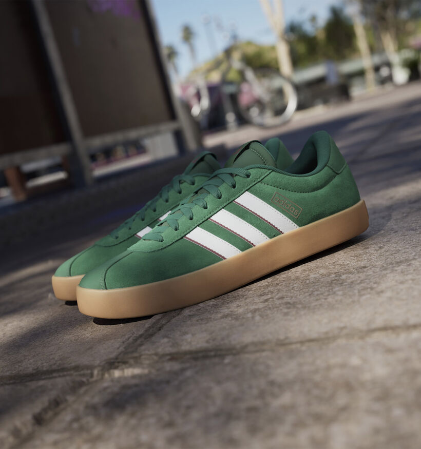 adidas VL Court 3.0 Groene Sneakers voor heren, jongens (350121) - geschikt voor steunzolen