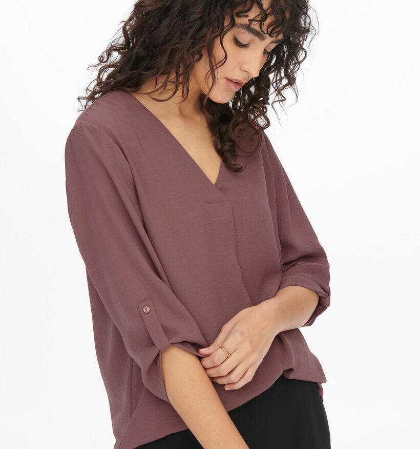JDY Divya Donkerroze Blouse voor dames (317950)