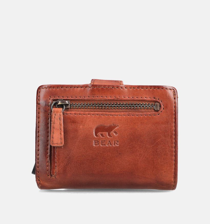 Bear Design Porte-monnaie zipp&eacute; en Cognac pour femmes, hommes (375825)