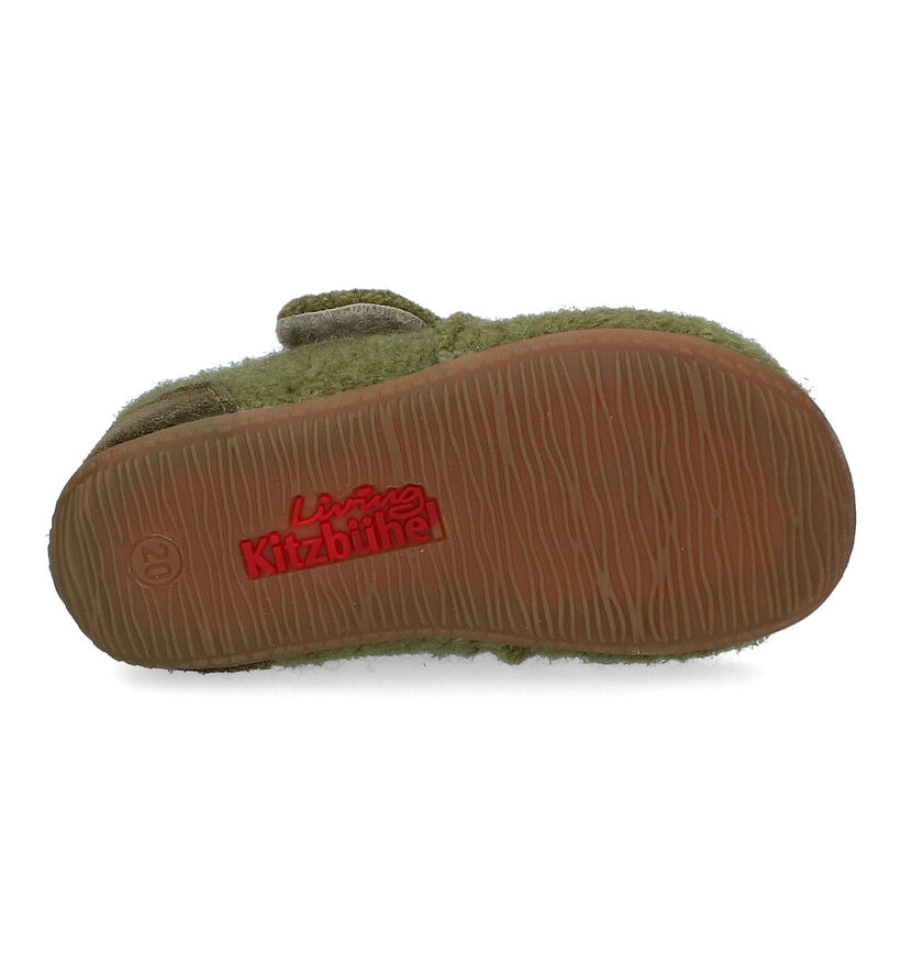 Living Kitzbühel Pantoufles pour bébé en Vert kaki pour garçons (331703)