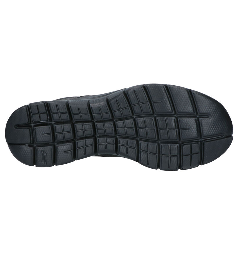 Skechers Flex Advantage Chaussures à Lacets en Noir en cuir (265016)