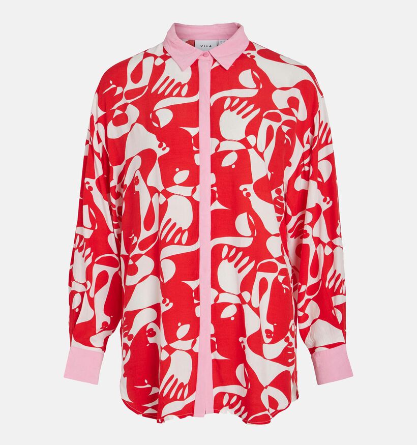 Vila Kikki Mat Rood Oversized Hemd voor dames (329148)