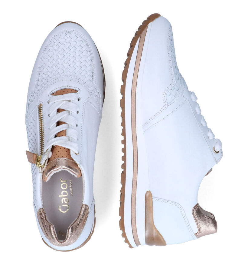 Gabor OptiFit Chaussures à lacets en Blanc en cuir (301883)