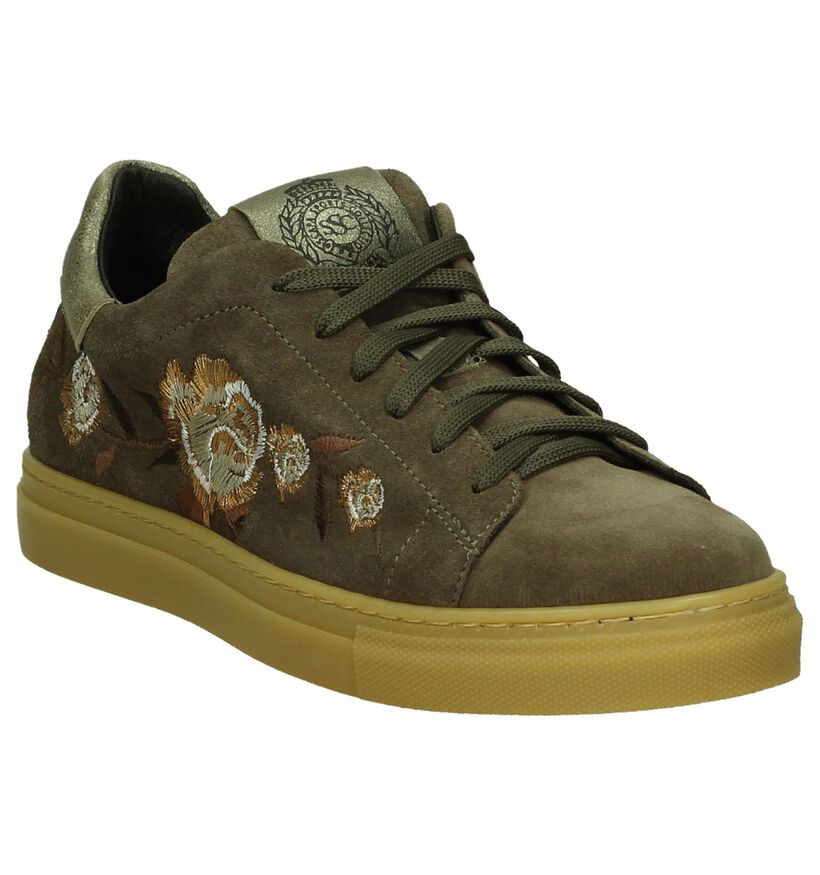 Scapa Sneaker Taupe in daim (204191)