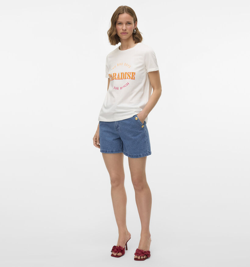 Vero Moda Ella Wit T-shirt voor dames (360077)