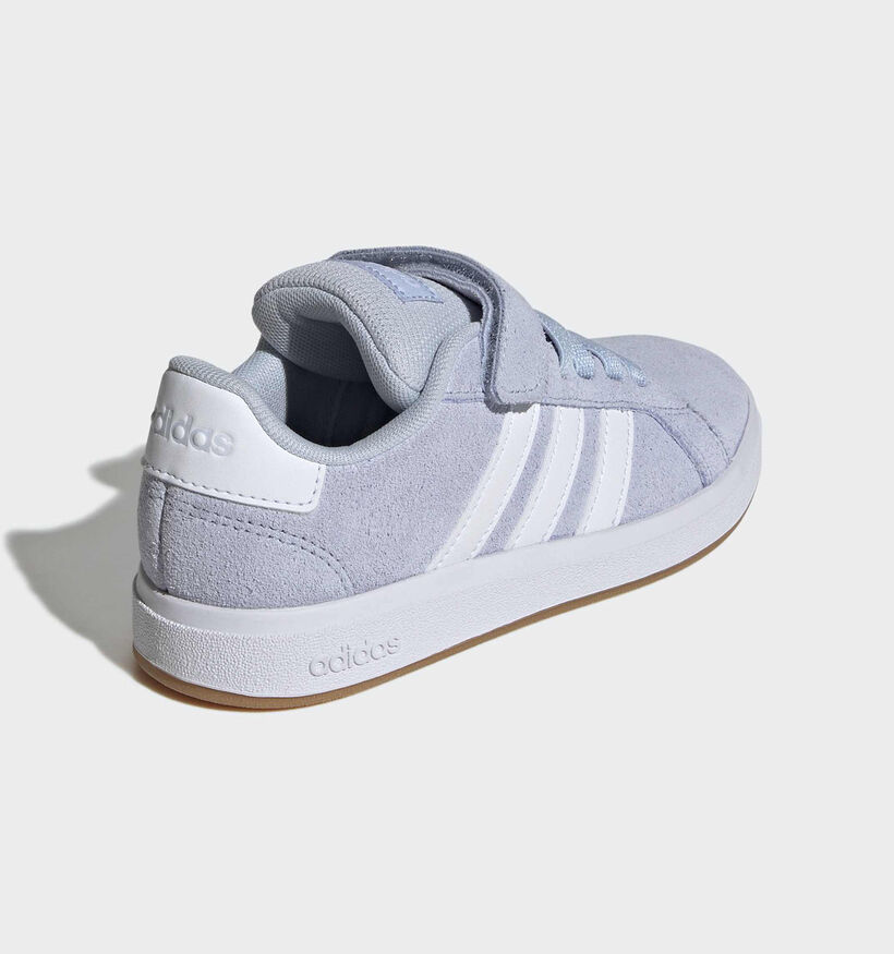adidas Grand Court Lichtblauwe Sneakers voor meisjes (366766)