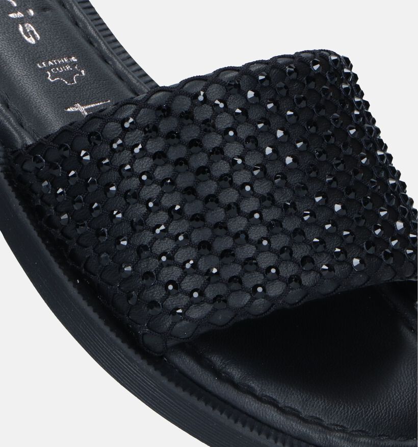 Tamaris Nu-pieds plates en Noir pour femmes (341316)