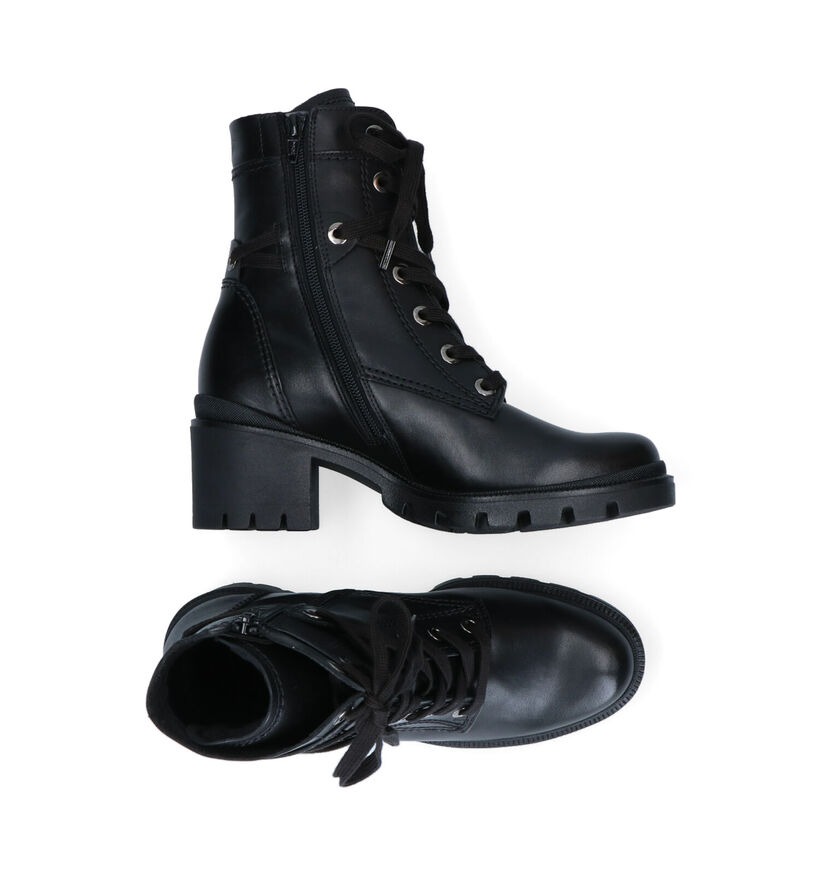 Comfort Boots à lacets en Noir en cuir (297465)
