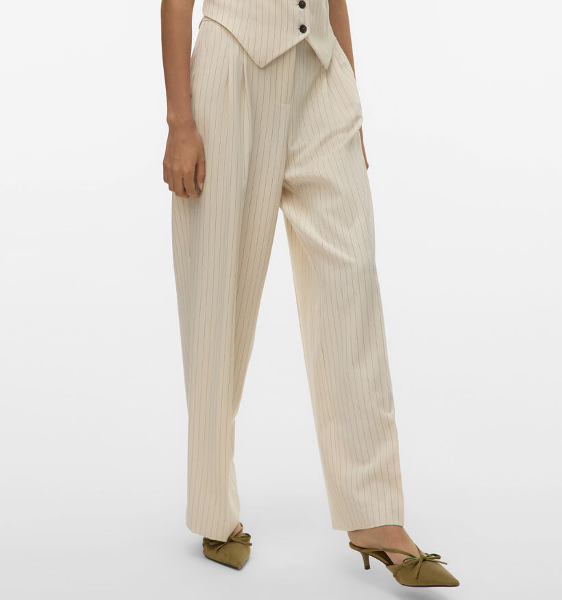 Vero Moda Troian Beige Wijde broek L30 voor dames (353153)