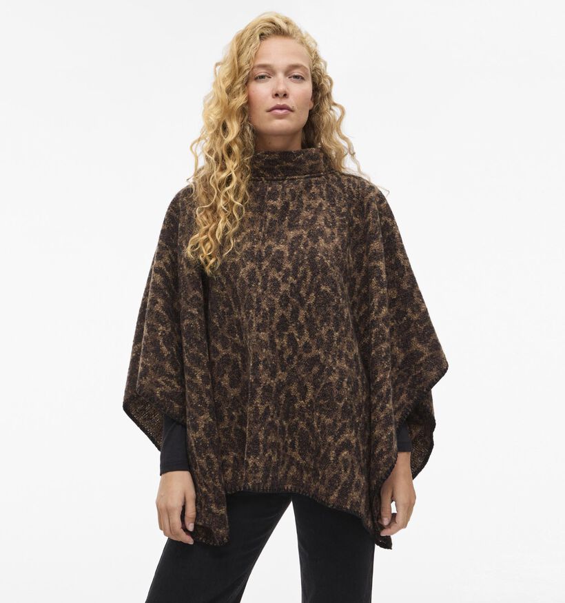 Vila Pauline Leopard Bruine Poncho voor dames (361346)