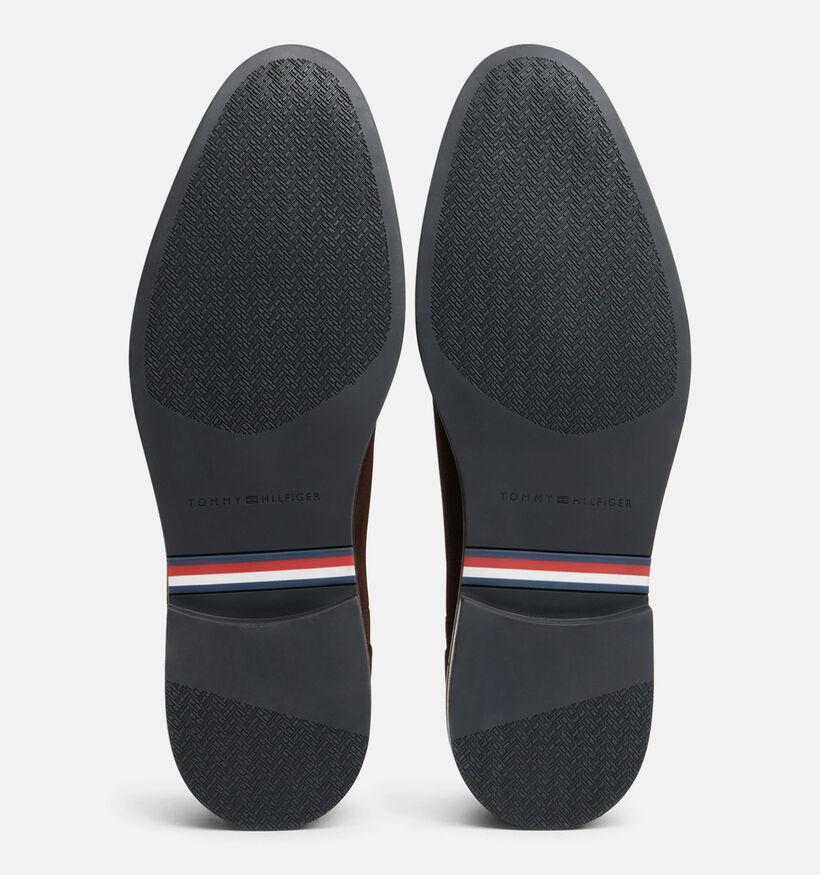 Tommy Hilfiger Corporate Dressy Suede Bottines Chelsea en Brun fonc&eacute; pour hommes (378160)