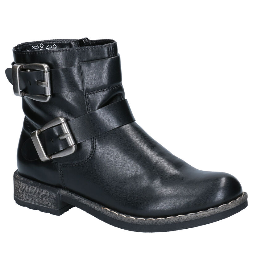 Stoere Kaki Boots met Rits Rieker in kunstleer (234714)