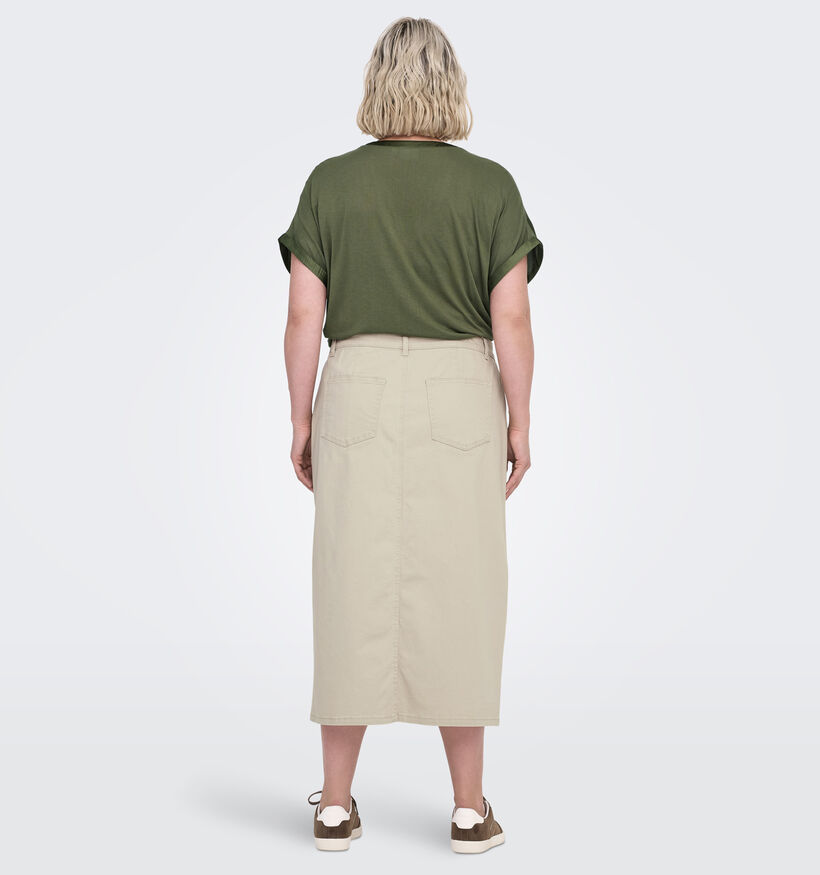 ONLY Carmakoma Lola Beige Lange Rok voor dames (351426)