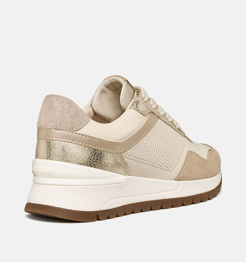 Geox Desya Beige/Gouden Sneakers voor dames (368153) - geschikt voor steunzolen