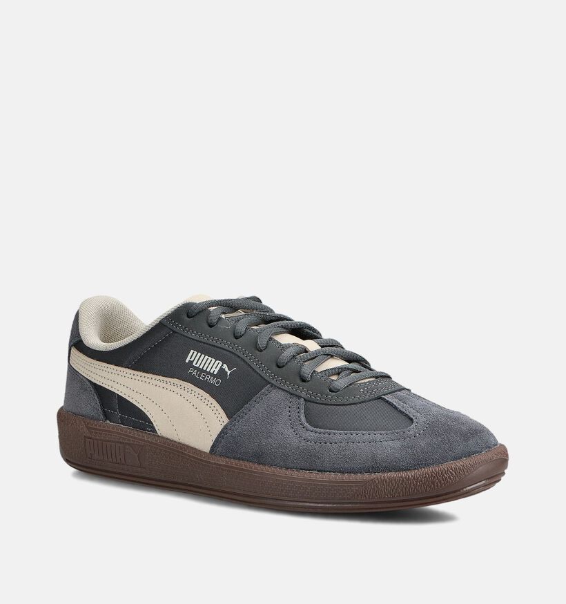 Puma Palermo Tongue Baskets en Gris pour hommes (359105) - pour semelles orthopédiques