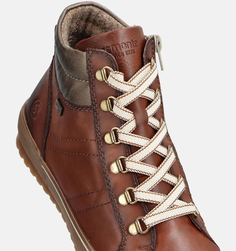 Remonte Cognac Hoge Schoenen voor dames (360395) - geschikt voor steunzolen