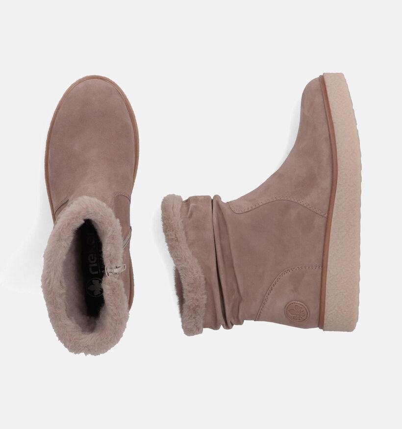 Rieker Beige Winterboots voor dames (347418) - geschikt voor steunzolen