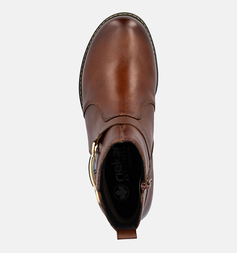 Rieker Bottines Chelsea en Cognac pour femmes (379969) - pour semelles orthop&eacute;diques