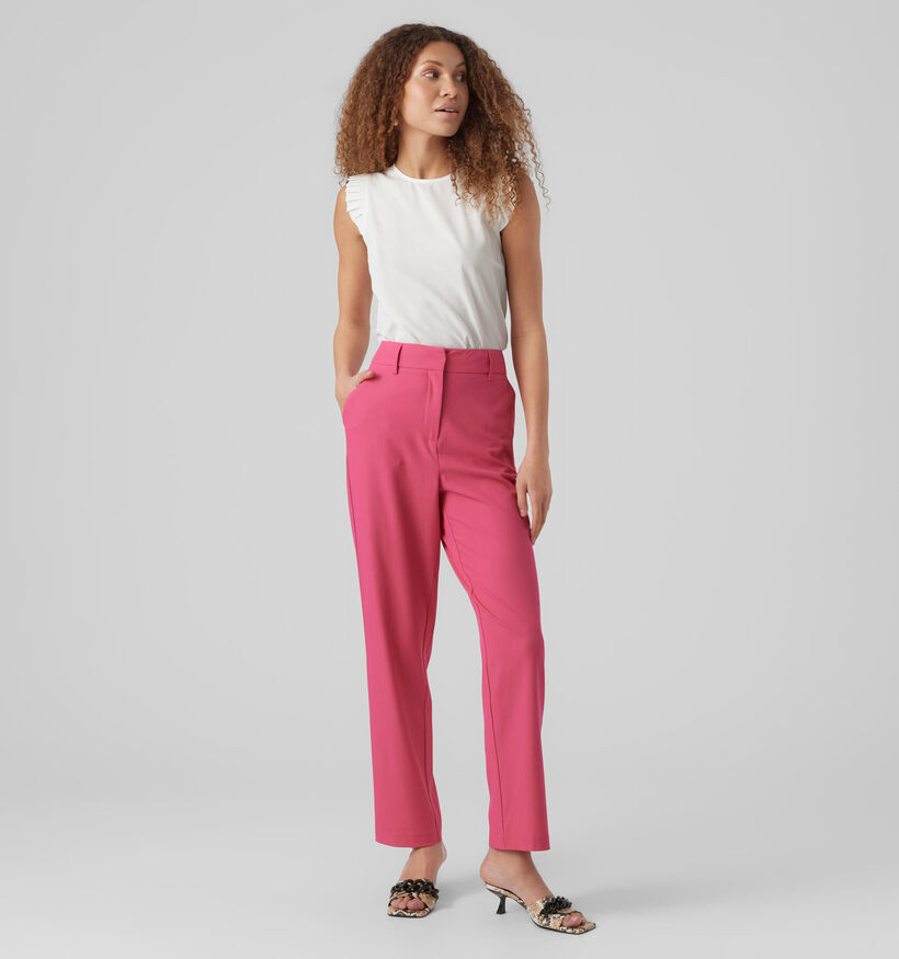 Vero Moda Zelda Pantalon classique en Rose L-32 pour femmes (323845)