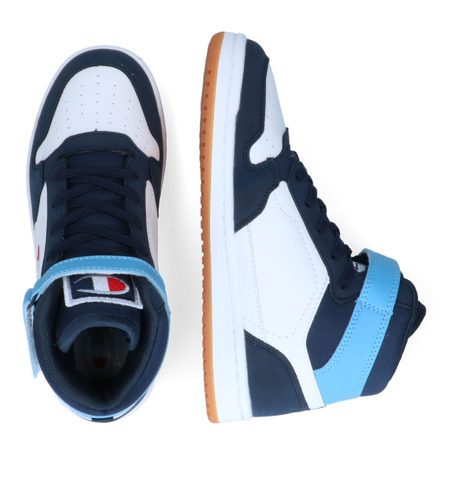 Champion New York Blauw Witte Hoge Sneakers Jongens Sneakers Online op TORFS.BE