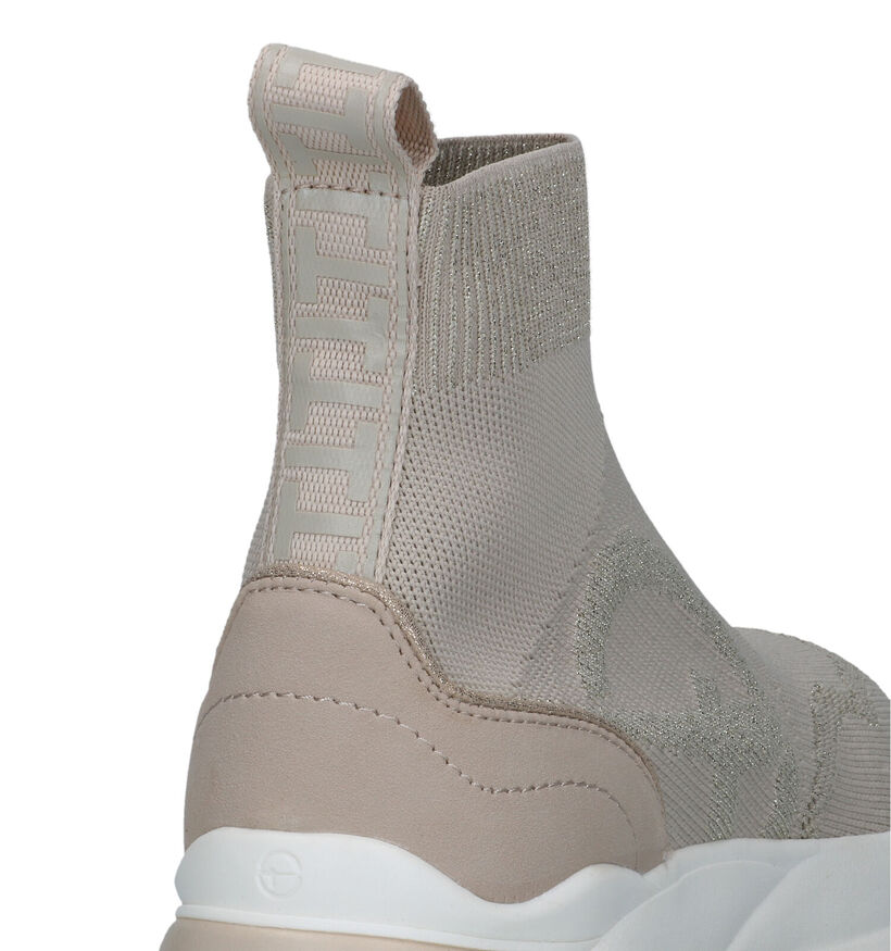 Tamaris Beige Soksneakers voor dames (320570) - geschikt voor steunzolen