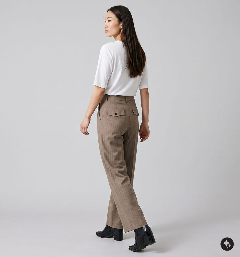 Vero Moda Norasia Donkerbeige Geklede Broek voor dames (385874)