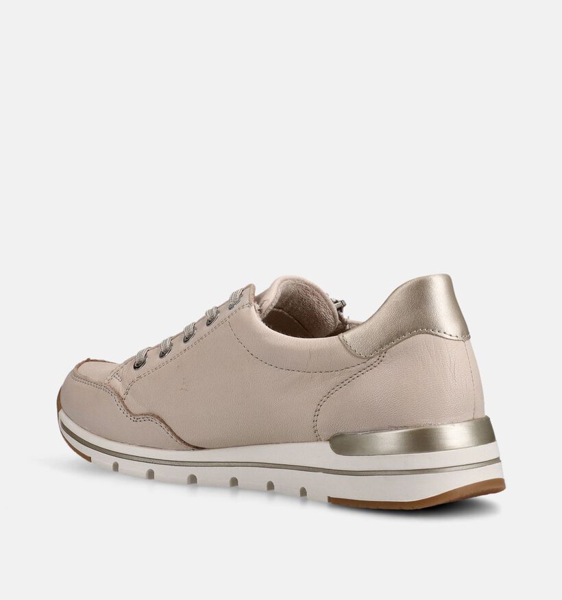 Remonte Lichtbeige Rits-Veterschoenen voor dames (367749) - geschikt voor steunzolen