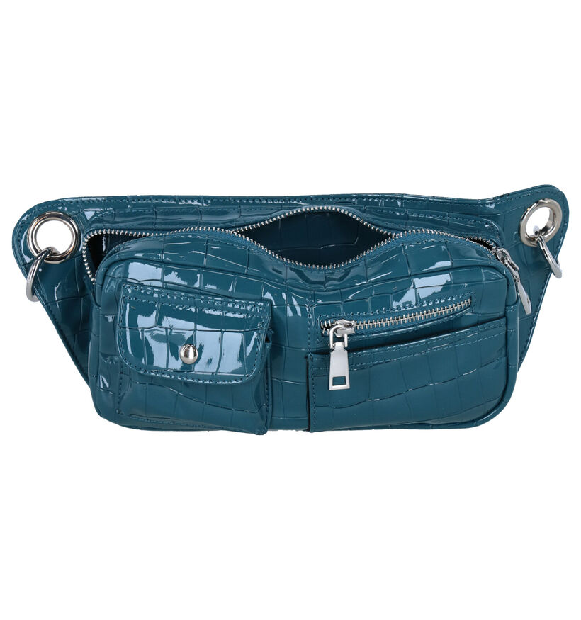 Hvisk Brillay Croco Vegan Sac porté croisé en Bleu en simili cuir (301350)