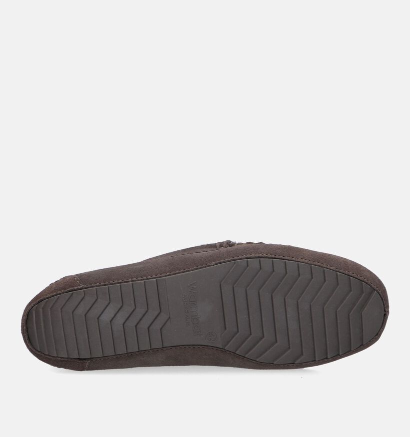 Warmbat Earlwood Pantoufles en laine en Cognac pour hommes (330232)