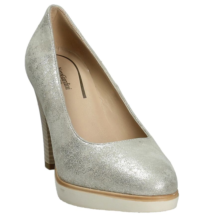 NeroGiardini Gouden Pumps High Heels met Plateau, , pdp