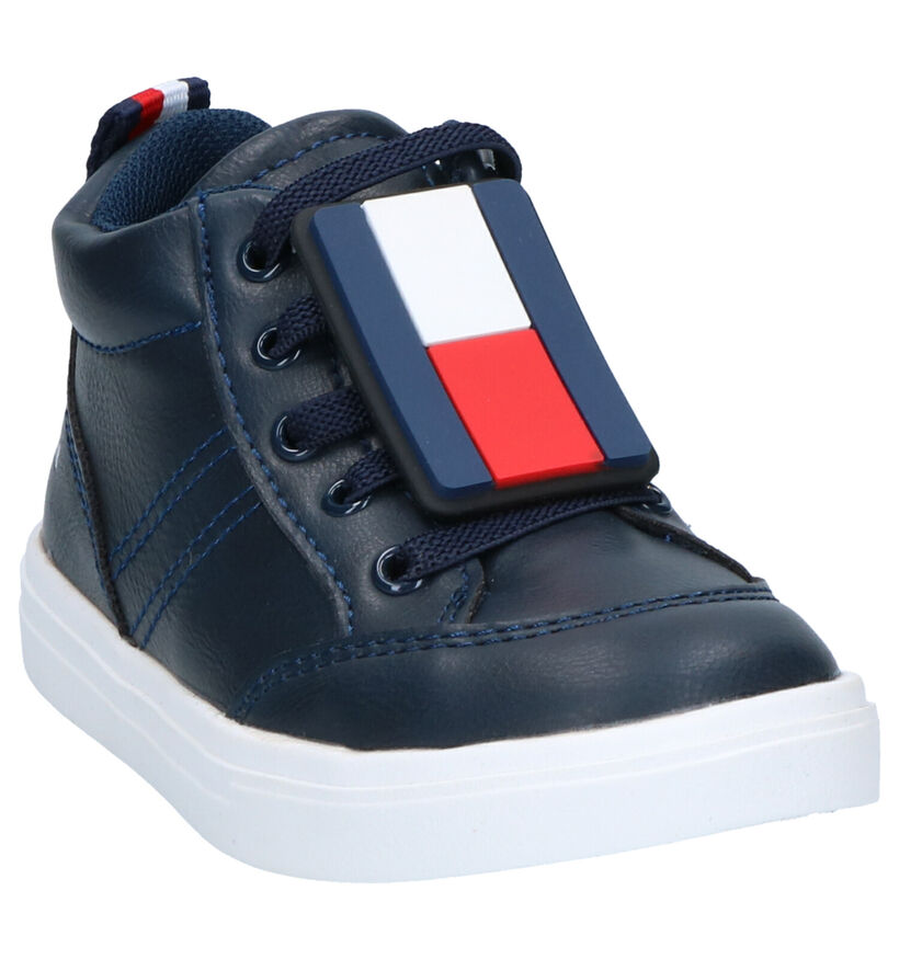 Tommy Hilfiger Baskets hautes en Bleu foncé en simili cuir (257339)