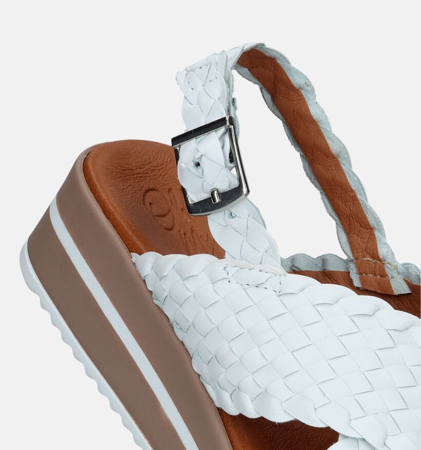 Oh My Sandals Sandales compensées en Blanc pour femmes (340080)